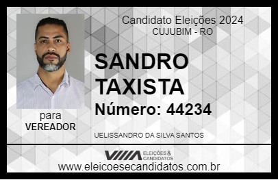 Candidato SANDRO TAXISTA 2024 - CUJUBIM - Eleições