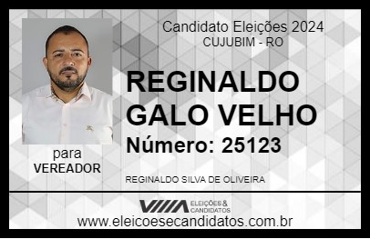 Candidato REGINALDO GALO VELHO 2024 - CUJUBIM - Eleições