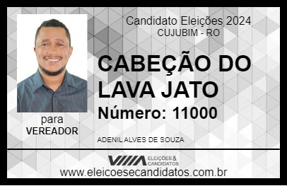 Candidato CABEÇÃO DO LAVA JATO 2024 - CUJUBIM - Eleições