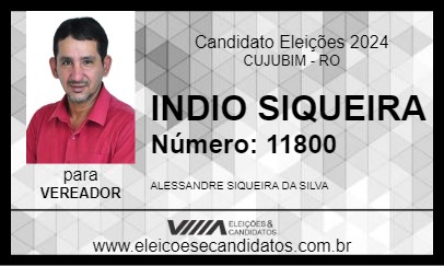 Candidato INDIO SIQUEIRA 2024 - CUJUBIM - Eleições