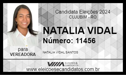 Candidato NATALIA VIDAL 2024 - CUJUBIM - Eleições