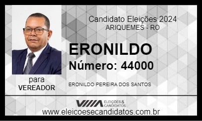 Candidato ERONILDO 2024 - ARIQUEMES - Eleições