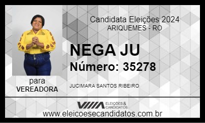 Candidato NEGA JU 2024 - ARIQUEMES - Eleições