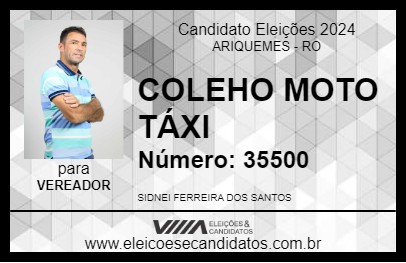 Candidato COELHO MOTO TÁXI 2024 - ARIQUEMES - Eleições