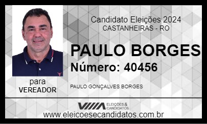 Candidato PAULO BORGES 2024 - CASTANHEIRAS - Eleições