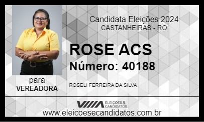 Candidato ROSE ACS 2024 - CASTANHEIRAS - Eleições