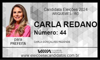 Candidato CARLA REDANO 2024 - ARIQUEMES - Eleições