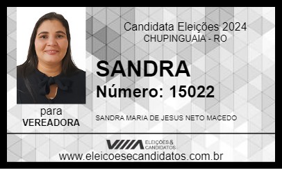 Candidato SANDRA 2024 - CHUPINGUAIA - Eleições