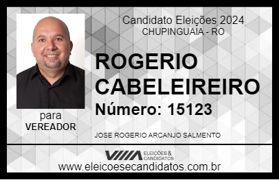 Candidato ROGERIO CABELEIREIRO 2024 - CHUPINGUAIA - Eleições