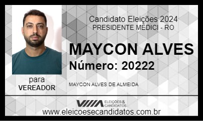 Candidato MAYCON ALVES 2024 - PRESIDENTE MÉDICI - Eleições