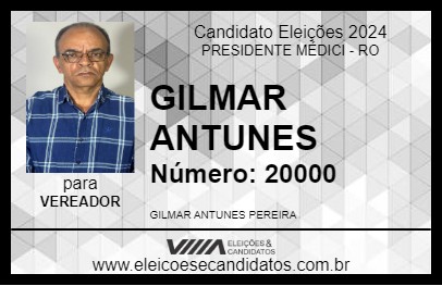 Candidato GILMAR ANTUNES 2024 - PRESIDENTE MÉDICI - Eleições