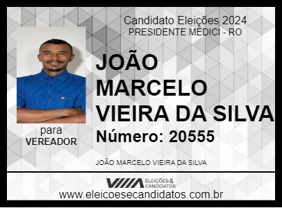 Candidato JOÃO MARCELO VIEIRA DA SILVA 2024 - PRESIDENTE MÉDICI - Eleições