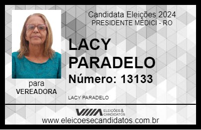 Candidato LACY PARADELO 2024 - PRESIDENTE MÉDICI - Eleições