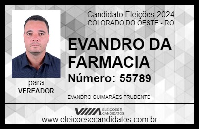 Candidato EVANDRO DA FARMACIA 2024 - COLORADO DO OESTE - Eleições