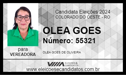 Candidato OLEA GOES 2024 - COLORADO DO OESTE - Eleições