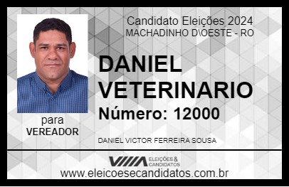 Candidato DANIEL VETERINARIO 2024 - MACHADINHO D\OESTE - Eleições