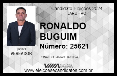 Candidato RONALDO BUGUIM 2024 - JARU - Eleições