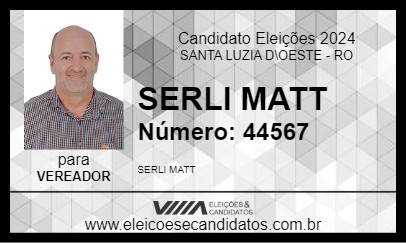 Candidato SERLI MATT 2024 - SANTA LUZIA D\OESTE - Eleições