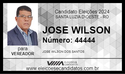 Candidato JOSE WILSON 2024 - SANTA LUZIA D\OESTE - Eleições