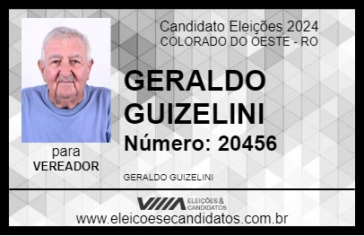 Candidato GERALDO GUIZELINI 2024 - COLORADO DO OESTE - Eleições