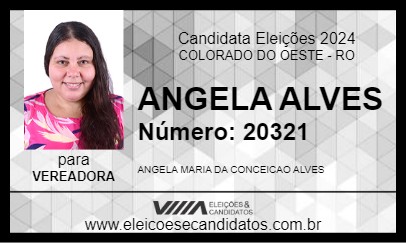 Candidato ANGELA ALVES 2024 - COLORADO DO OESTE - Eleições