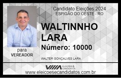 Candidato WALTINNHO LARA 2024 - ESPIGÃO DO OESTE - Eleições