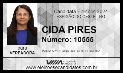 Candidato CIDA PIRES 2024 - ESPIGÃO DO OESTE - Eleições