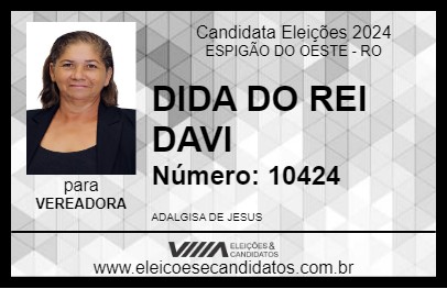 Candidato DIDA DO REI DAVI 2024 - ESPIGÃO DO OESTE - Eleições