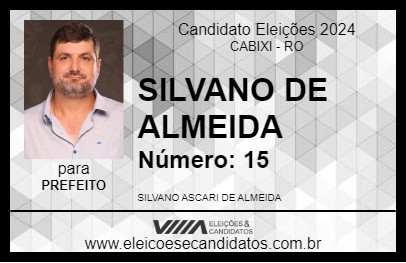 Candidato SILVANO DE ALMEIDA 2024 - CABIXI - Eleições