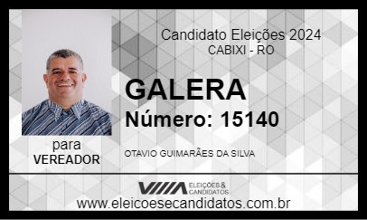 Candidato GALERA 2024 - CABIXI - Eleições