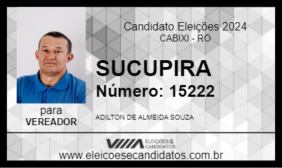 Candidato SUCUPIRA 2024 - CABIXI - Eleições