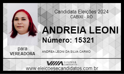 Candidato ANDREIA LEONI 2024 - CABIXI - Eleições