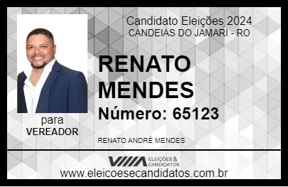 Candidato RENATO MENDES 2024 - CANDEIAS DO JAMARI - Eleições