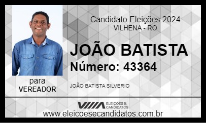 Candidato JOÃO BATISTA 2024 - VILHENA - Eleições