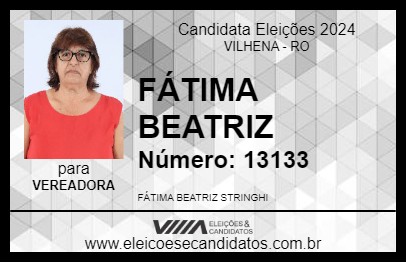 Candidato FÁTIMA BEATRIZ 2024 - VILHENA - Eleições