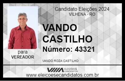 Candidato VANDO CASTILHO 2024 - VILHENA - Eleições