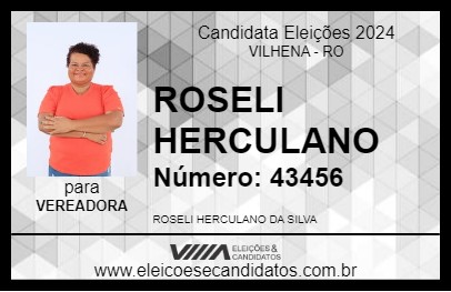 Candidato ROSELI HERCULANO 2024 - VILHENA - Eleições