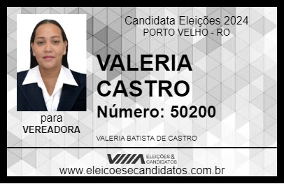 Candidato VALERIA CASTRO 2024 - PORTO VELHO - Eleições