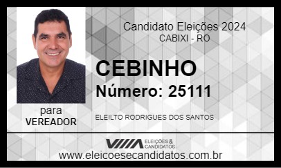 Candidato CEBINHO 2024 - CABIXI - Eleições