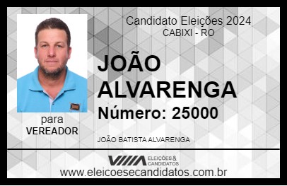 Candidato JOÃO ALVARENGA 2024 - CABIXI - Eleições