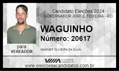 Candidato WAGUINHO 2024 - GOVERNADOR JORGE TEIXEIRA - Eleições