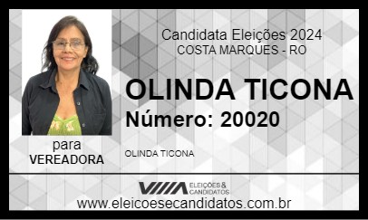 Candidato OLINDA TICONA 2024 - COSTA MARQUES - Eleições