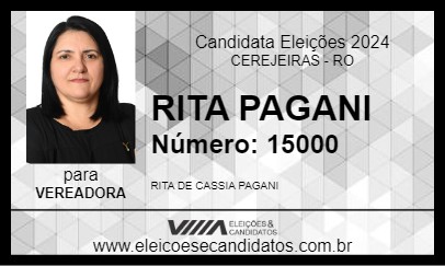 Candidato RITA PAGANI 2024 - CEREJEIRAS - Eleições