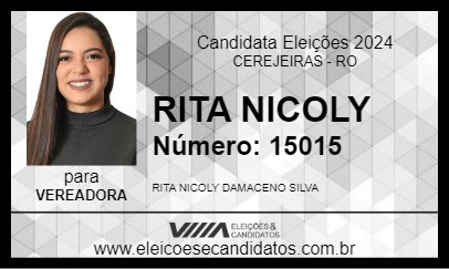 Candidato RITA NICOLY 2024 - CEREJEIRAS - Eleições