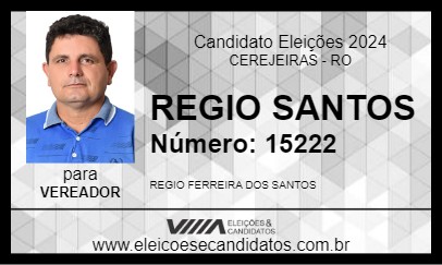 Candidato REGIO SANTOS 2024 - CEREJEIRAS - Eleições