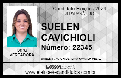 Candidato DRA. SUÉLEN CAVICHIOLI 2024 - JI-PARANÁ - Eleições