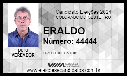 Candidato ERALDO 2024 - COLORADO DO OESTE - Eleições