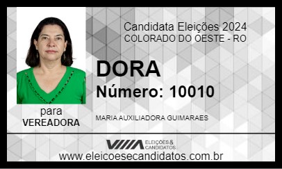 Candidato DORA 2024 - COLORADO DO OESTE - Eleições