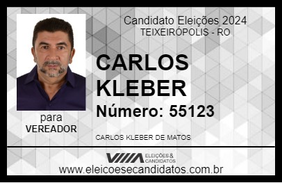 Candidato CARLOS KLEBER 2024 - TEIXEIRÓPOLIS - Eleições