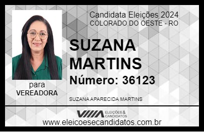 Candidato SUZANA MARTINS 2024 - COLORADO DO OESTE - Eleições